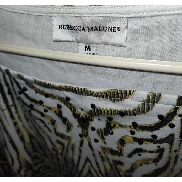 Rebecca Malone Animal Print Top with Half Sleeves - Picture 3 of 3